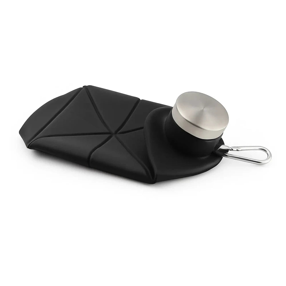 GoVibe SİYAH Katlanabilir Silikon Matara 700ml
